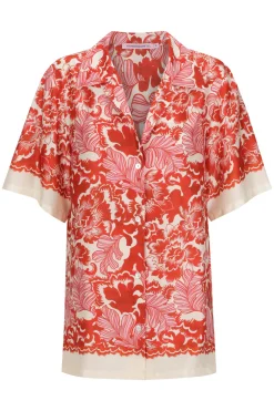 HANSEN & GRETAL Zinnia Shirt SCARLET GARDEN