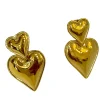 Heart Heart Earrings GOLD