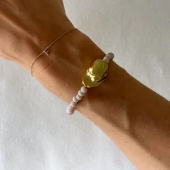HEI TAI Baroque Bracelet GOLD PEARL