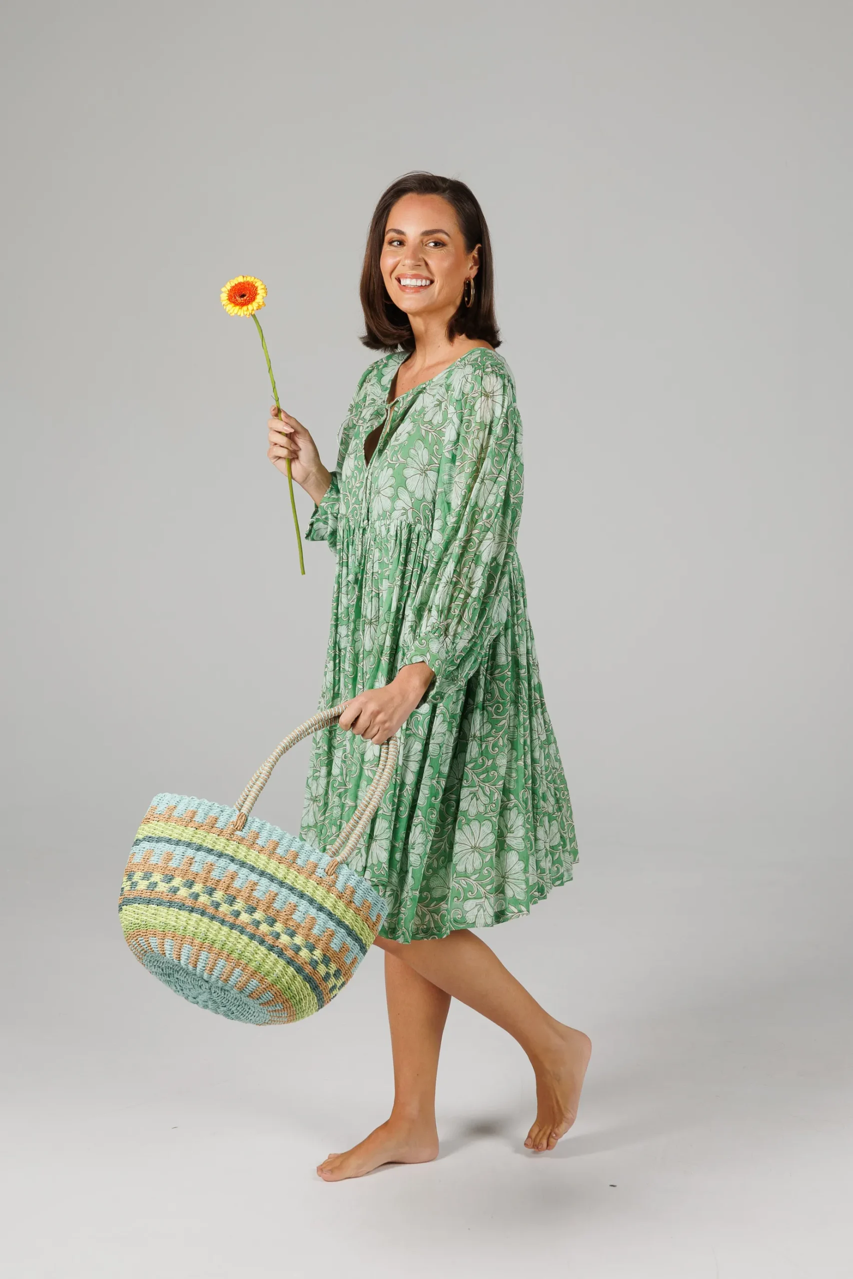 HOLIDAY Flamenco Basket GREEN