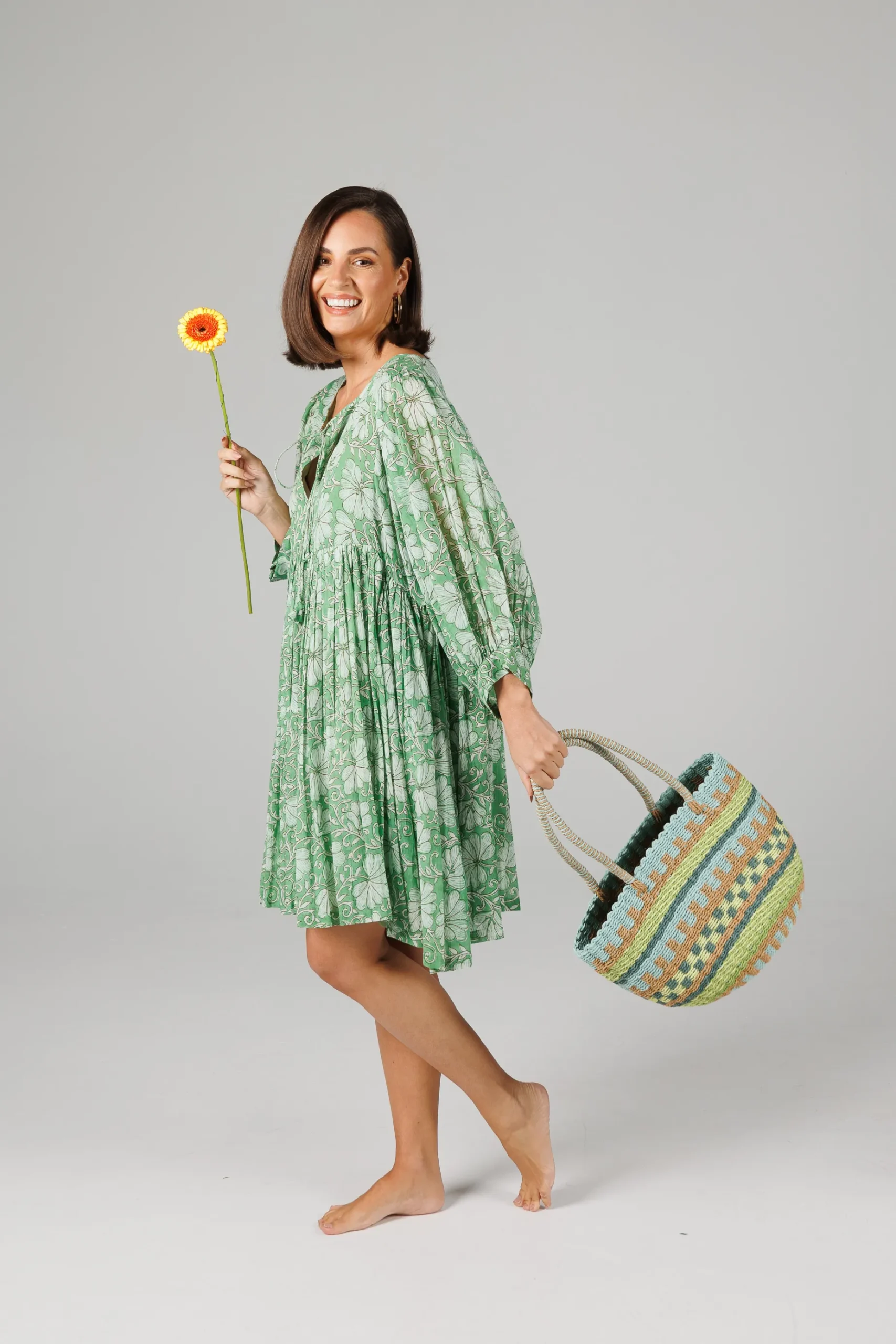 HOLIDAY Flamenco Basket GREEN