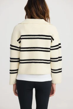 HOLIDAY Survey Knit WHITE STRIPE