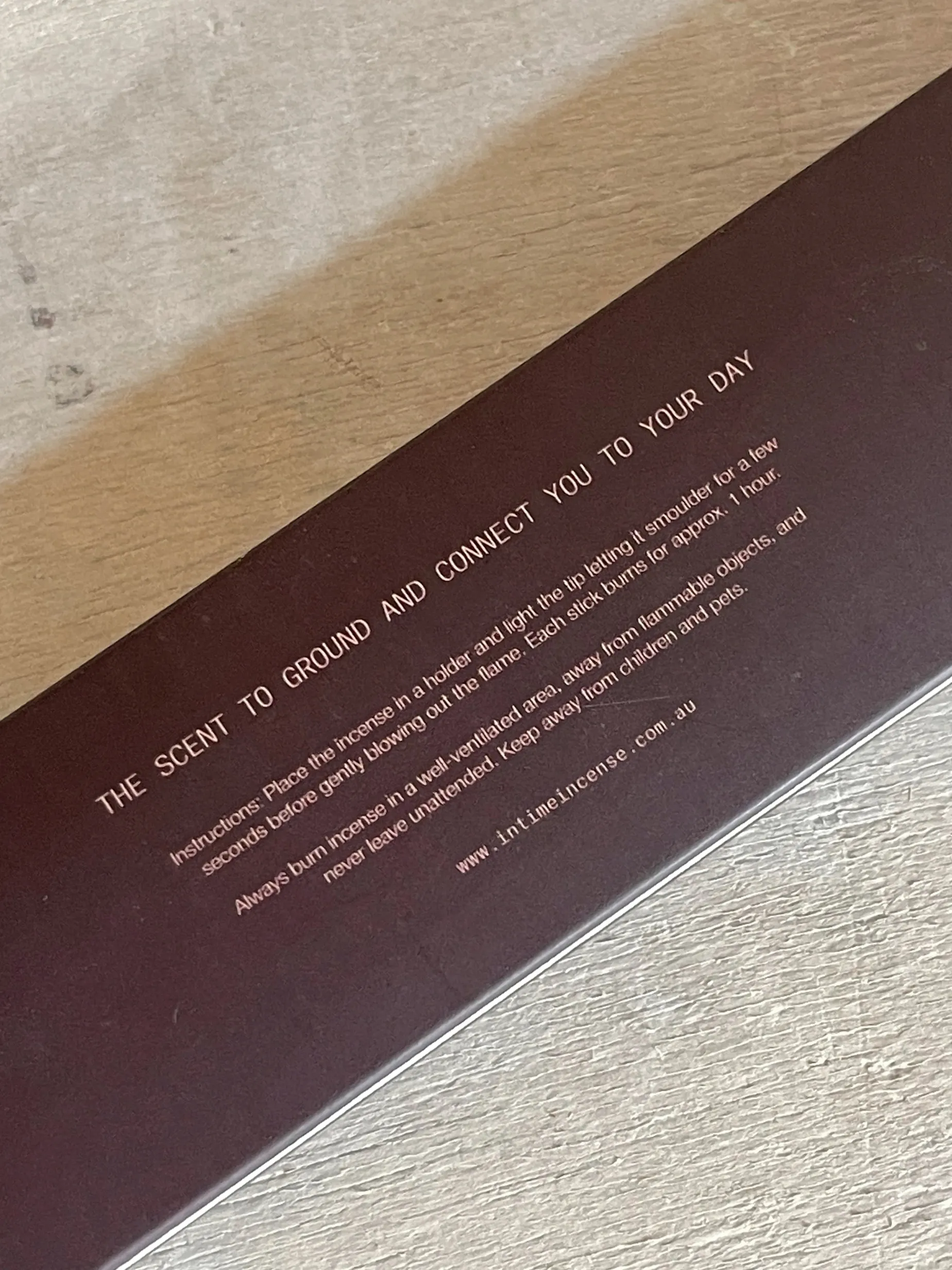IN TIME 10am Intention Incense