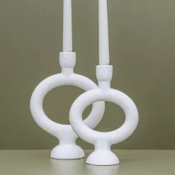 INDIGO23 Thea Candlestand Small WHITE