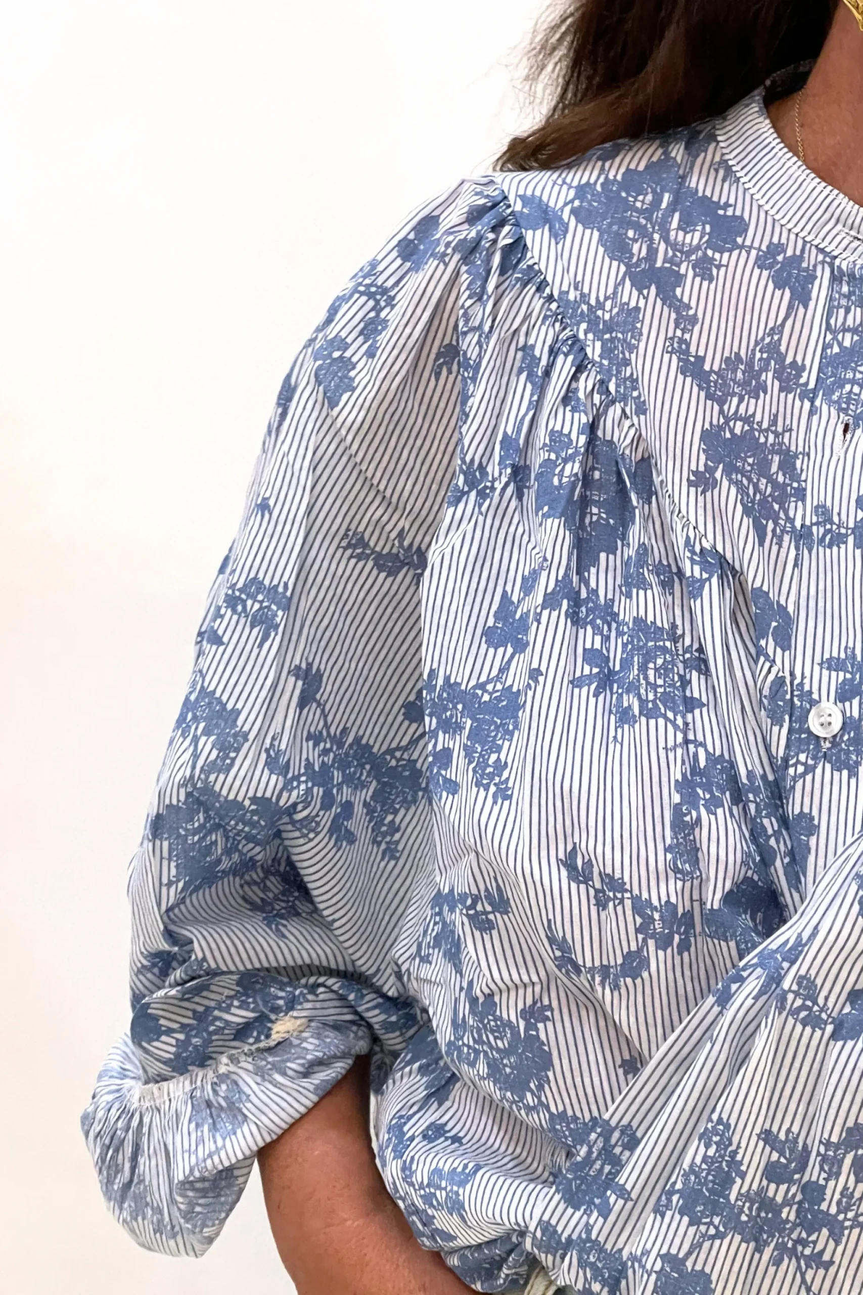 ITALIAN STAR Sybil Blouse BLUE FLOWERS