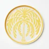 JONES & CO Del Sol Plate PALM MUSTARD