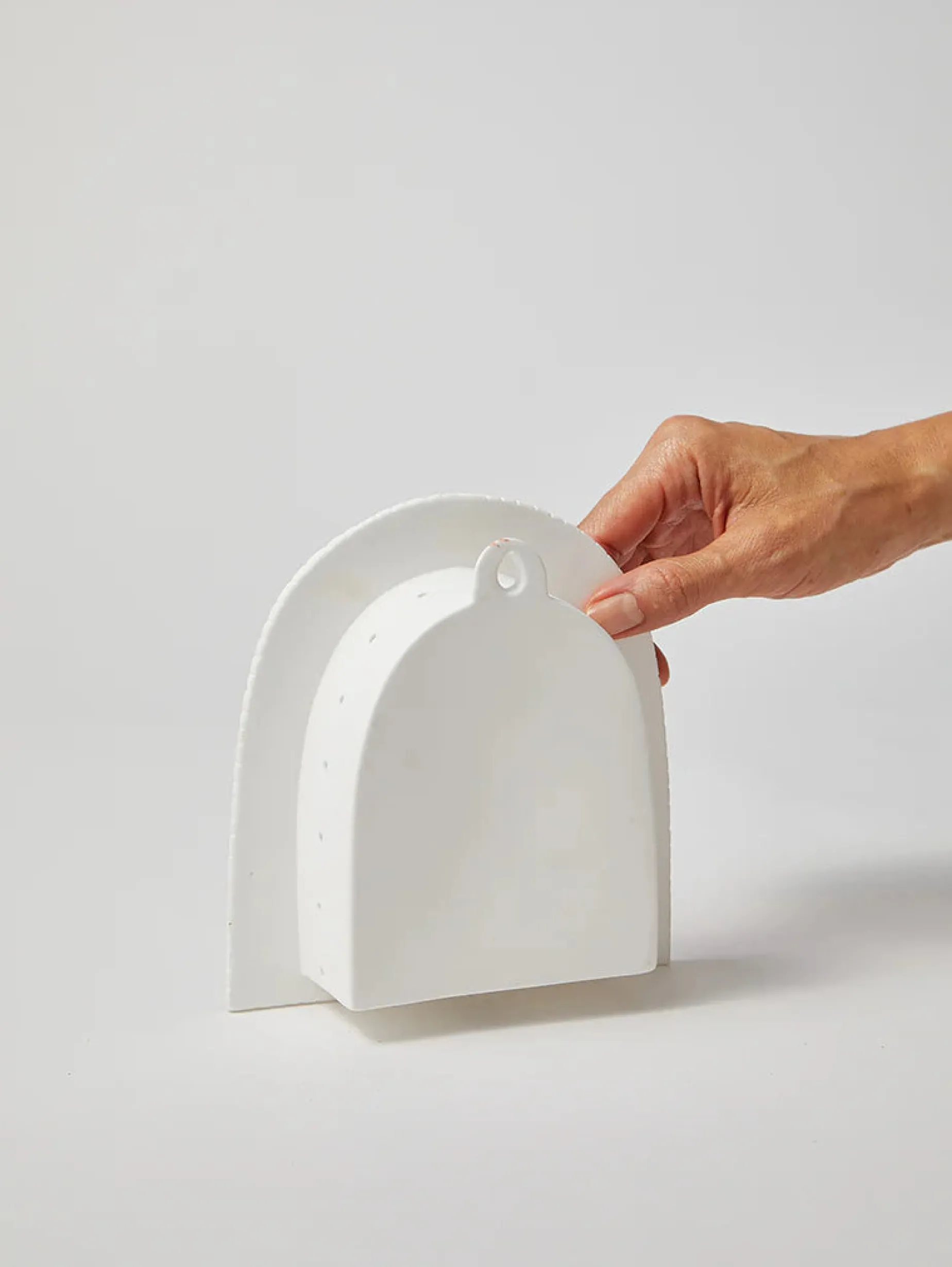 JONES & CO Luna White Wall Shelf