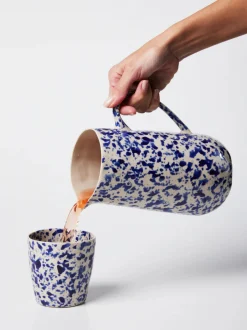 JONES & CO Splatter Jug BLUE