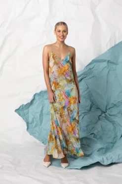 KACHEL Bronte Slip Dress MULTI