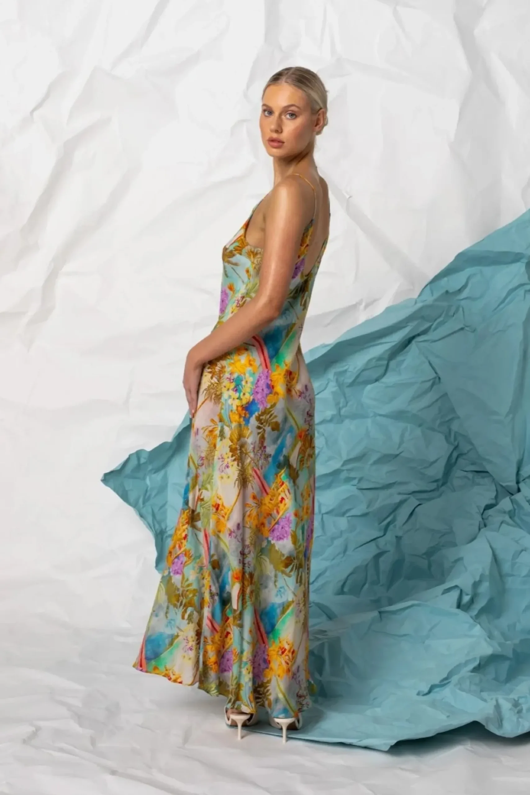 KACHEL Bronte Slip Dress MULTI