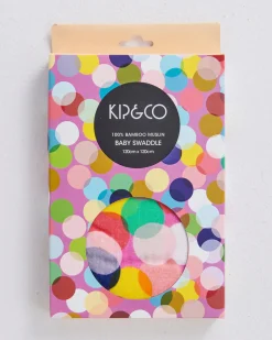 KIP & CO Bamboo Swaddle CONFETTI PINK