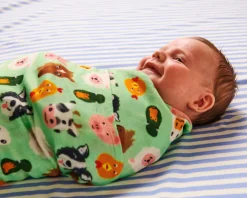 KIP & CO Bamboo Swaddle FARM FRIENDS