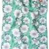KIP & CO Linen Tea Towel TUMBLING FLOWERS GREEN