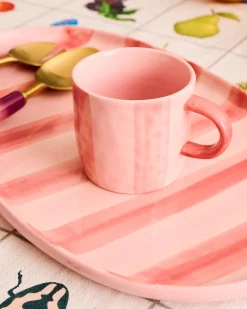 KIP & CO Mug Set 2 PINK STRIPE