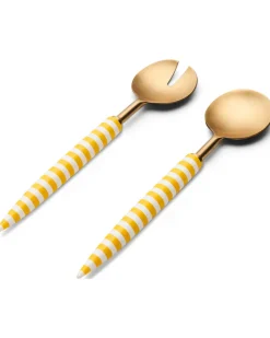 KIP & CO Salad Servers SUNSHINE STRIPE