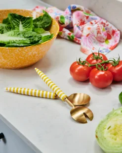 KIP & CO Salad Servers SUNSHINE STRIPE