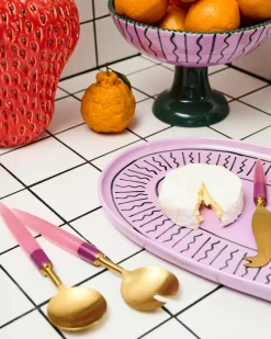 KIP & CO Salad Servers PURPLE PATCH