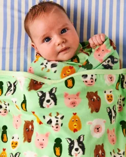 KIP & CO Snuggle Blanket FARM FRIENDS