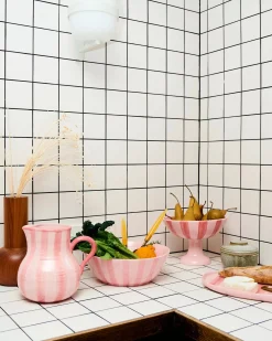 KIP & CO Water Jug PINK STRIPE