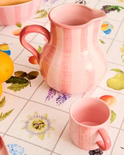 KIP & CO Water Jug PINK STRIPE