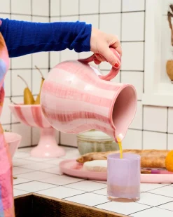 KIP & CO Water Jug PINK STRIPE
