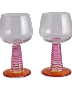 KIP & CO Wine Glass Set 2 SUNSET STALK