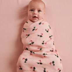 KIP AND CO Bamboo Swaddle POLKADOT ROSE