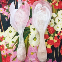 Large Organic Resin Servers BLUSH