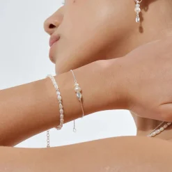 LINDA Brook Pearl Bracelet SILVER