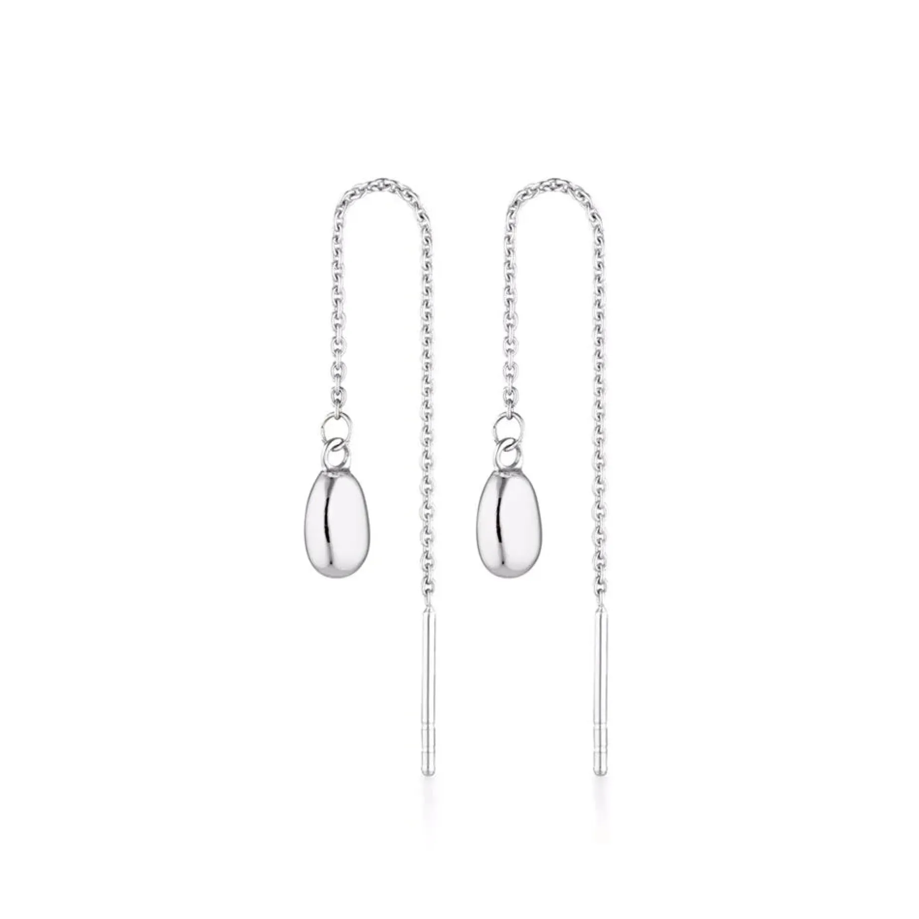LINDA Brook Thread Earrings SILVER