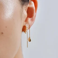LINDA Brook Thread Earrings SILVER