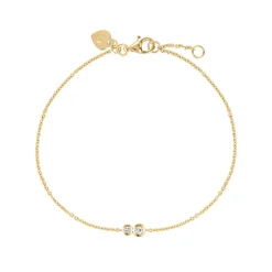 LINDA Duo Bracelet White Topaz GOLD