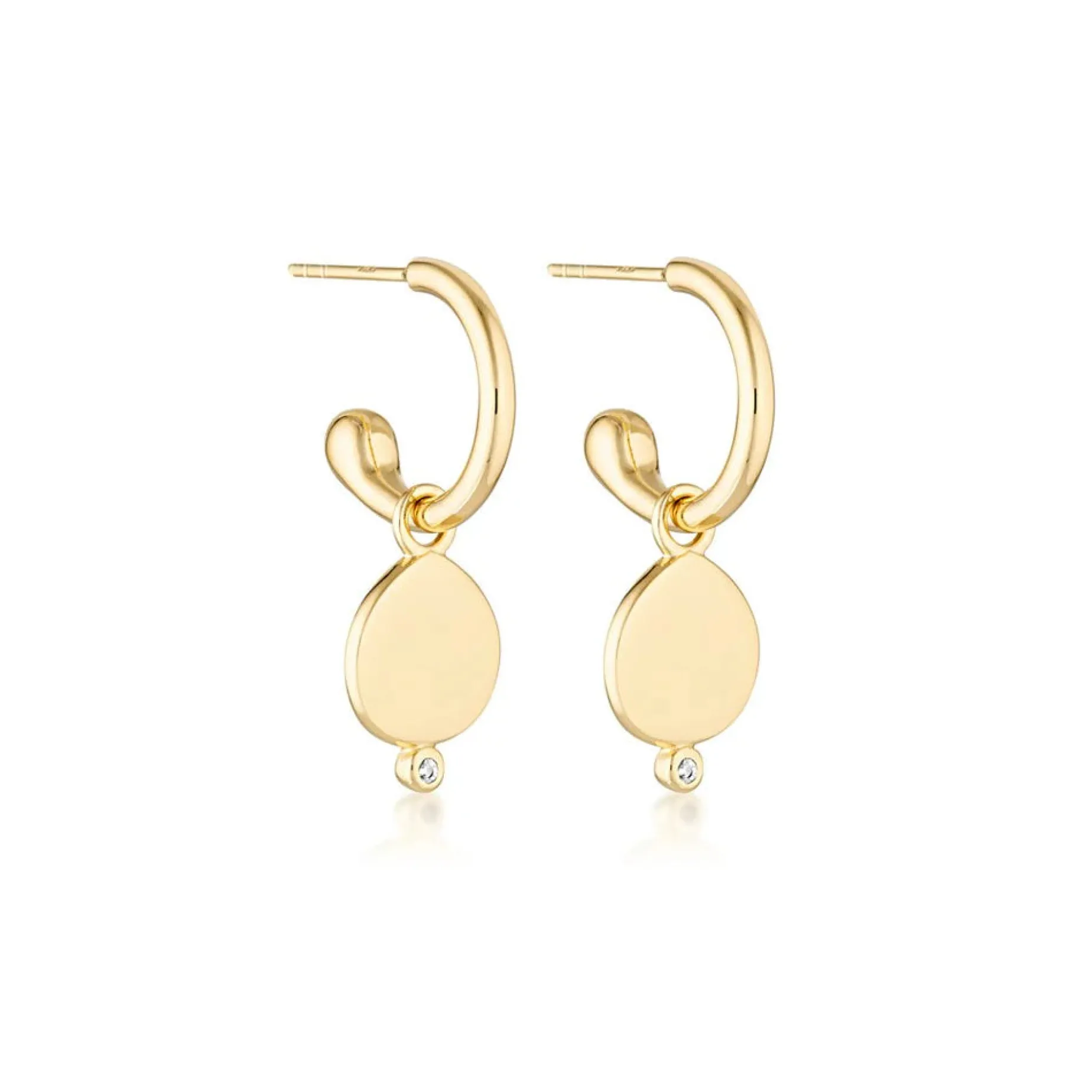 LINDA Field Hoop Earrings GOLD