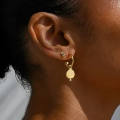LINDA Field Hoop Earrings GOLD