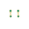 LINDA Meteor Stud GOLD GREEN ONYX