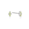 LINDA TAHIJA Birthstone Stud PERIDOT SILVER