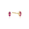 LINDA TAHIJA Birthstone Stud RUBY GOLD
