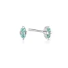 LINDA TAHIJA Birthstone Stud BLUE TOPAZ SILVER