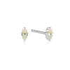 LINDA TAHIJA Birthstone Stud OPAL SILVER