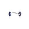 LINDA TAHIJA Birthstone Stud SAPPHIRE SILVER