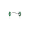 LINDA TAHIJA Birthstone Stud SILVER EMERALD
