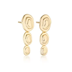 LINDA TAHIJA Contour Drop Earrings GOLD