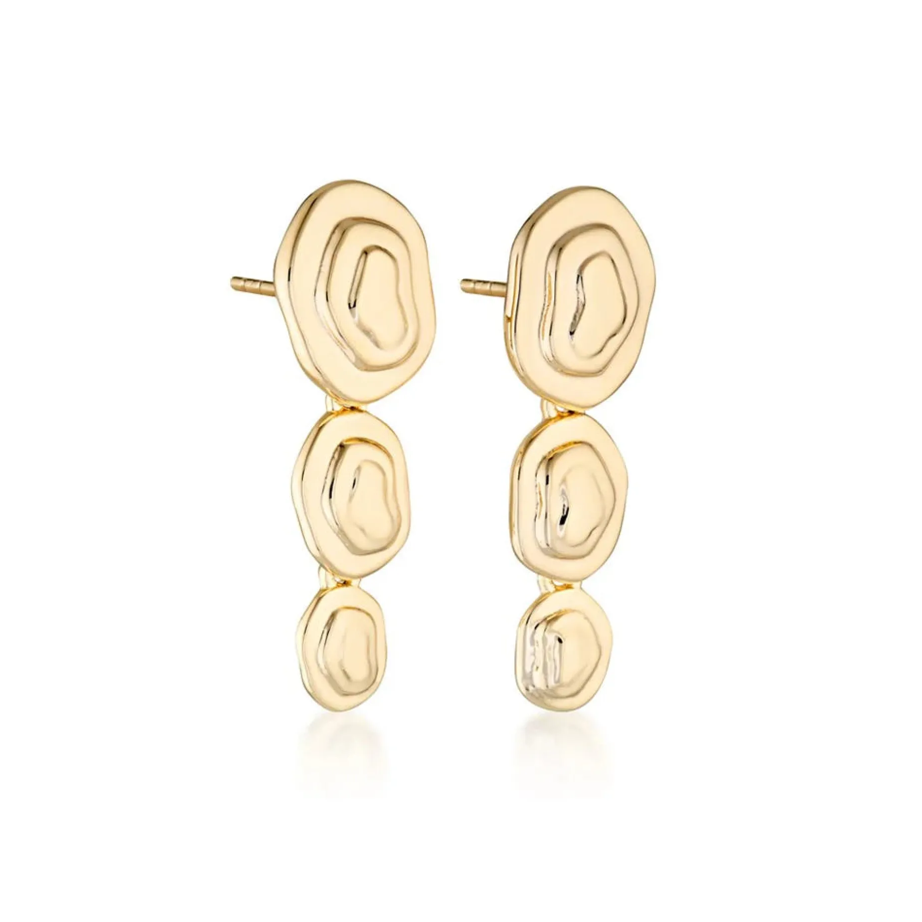 LINDA TAHIJA Contour Drop Earrings GOLD