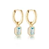 LINDA TAHIJA Gemme Huggies Blue Topaz GOLD