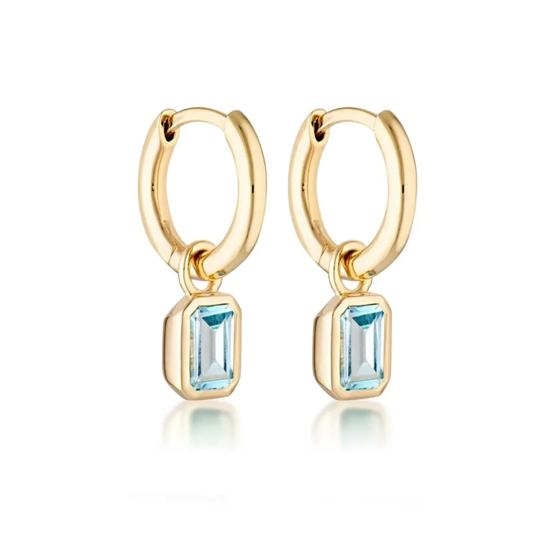 LINDA TAHIJA Gemme Huggies Blue Topaz GOLD