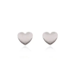 LINDA TAHIJA Heart Stud SILVER