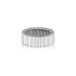 LINDA TAHIJA Linea Ring Medium SILVER