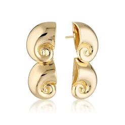 LINDA TAHIJA Nautilus Max Earrings GOLD