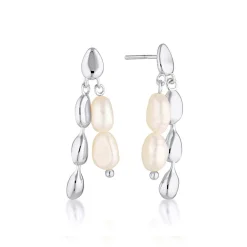 LINDA TAHIJA Neptunes Pearl Earring SILVER