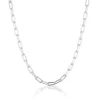 LINDA TAHIJA Paperclip Necklace SILVER